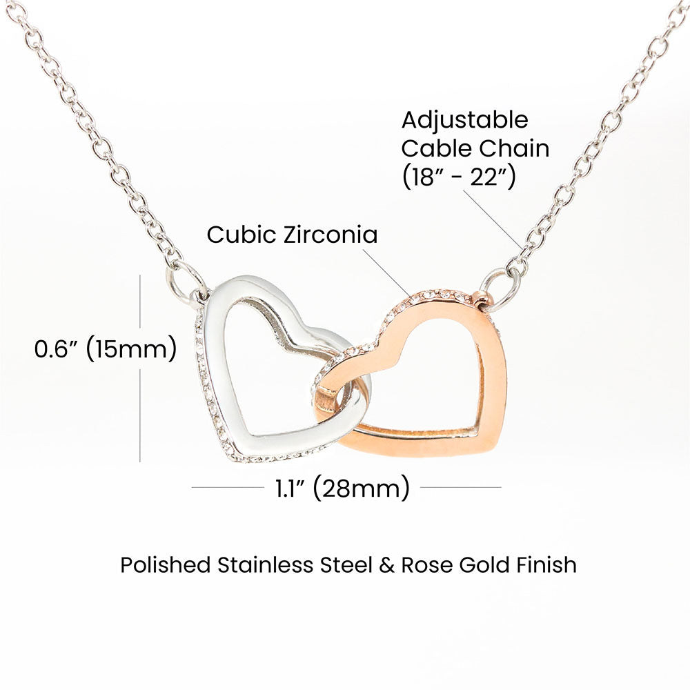 Interlocking Hearts necklace - Never Ending Love