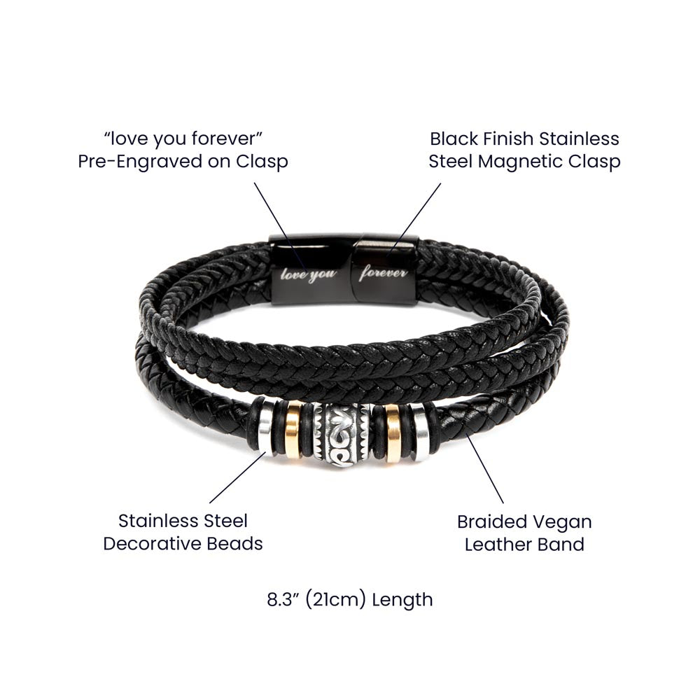 Last Forever Love You Forever (To My Grandson) – Bracelet